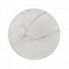 Maddy Round Dining Table | 47" White Sintered Stone Top | Black Wood