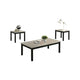 Traya 3-Piece Modern Coffee and End Table Set with Solid Wood Legs | Light Gray