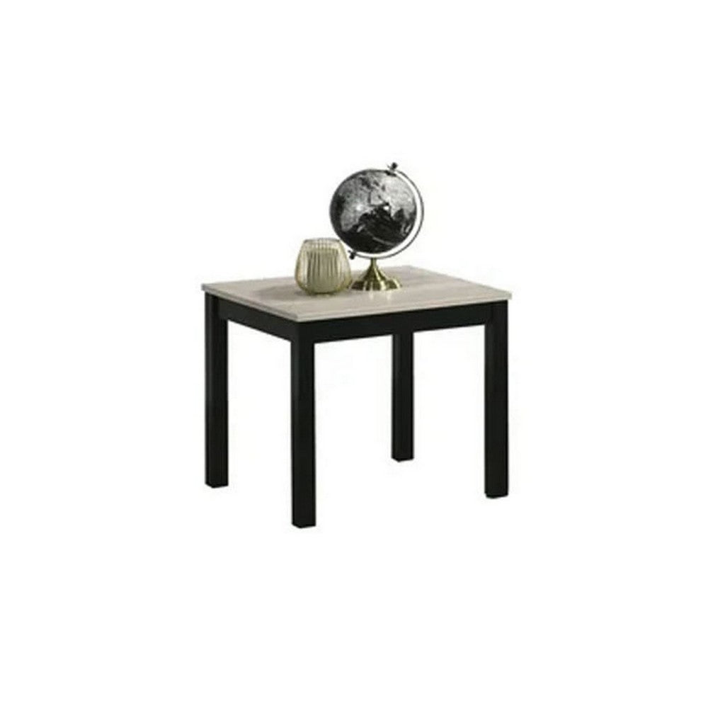 Traya 3-Piece Modern Coffee and End Table Set with Solid Wood Legs | Light Gray