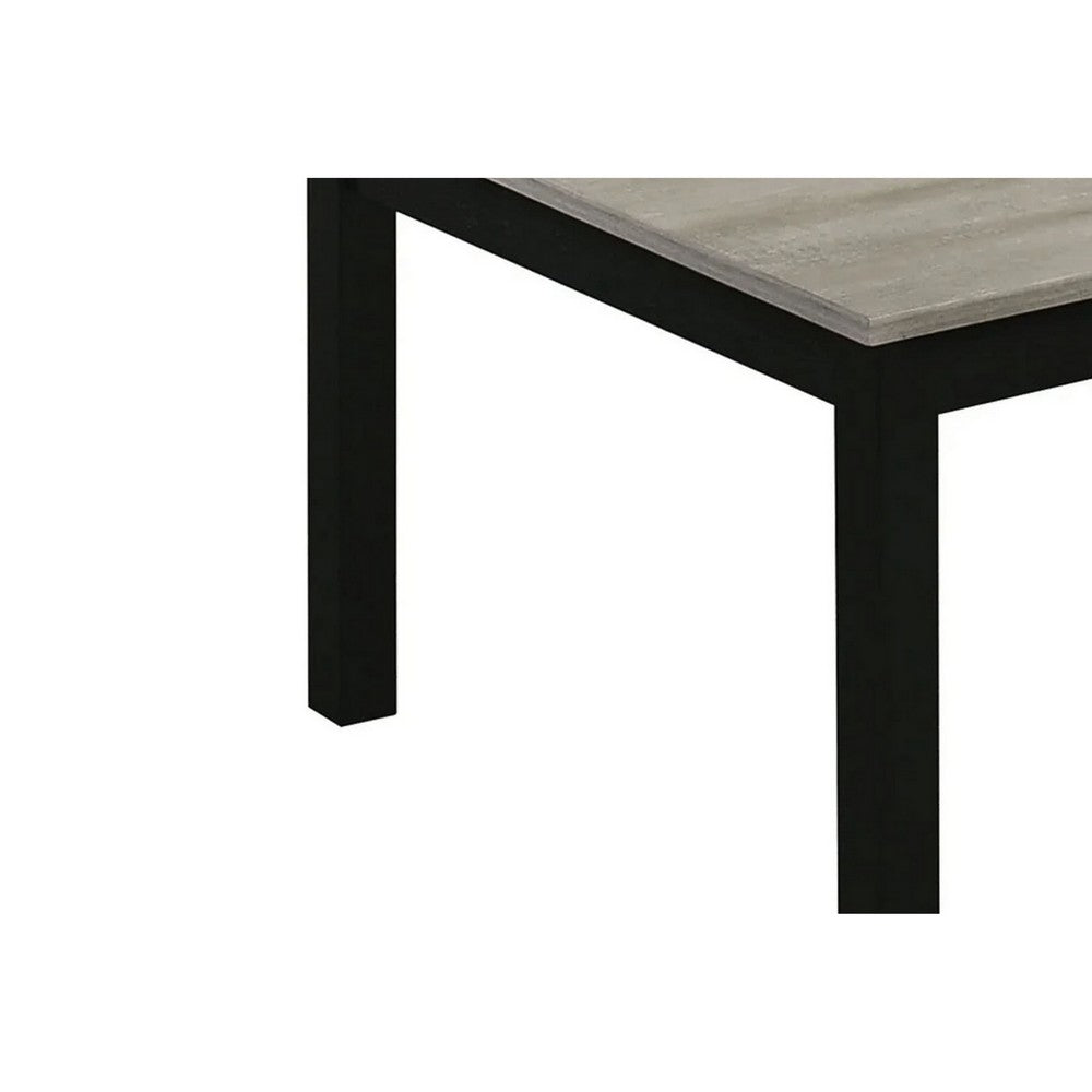 Traya 3-Piece Modern Coffee and End Table Set with Solid Wood Legs | Light Gray