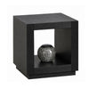 Dane Contemporary End Table | Lower Open Shelf | Black Oak Veneer | 22"