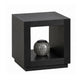Dane Contemporary End Table | Lower Open Shelf | Black Oak Veneer | 22"