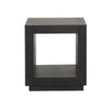 Dane Contemporary End Table | Lower Open Shelf | Black Oak Veneer | 22"