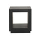 Dane Contemporary End Table | Lower Open Shelf | Black Oak Veneer | 22"