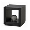 Dane Contemporary End Table | Lower Open Shelf | Black Oak Veneer | 22"
