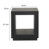 Dane Contemporary End Table | Lower Open Shelf | Black Oak Veneer | 22"