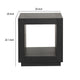 Dane Contemporary End Table | Lower Open Shelf | Black Oak Veneer | 22"