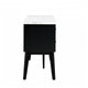 Shaily Sideboard Server, White Marble Top and Wine Storage | Black | 60"