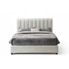 Soru Full Size Bed | Vertical Channel Tufted | White Boucle Upholstery