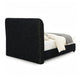 Inya King Size Bed | Shelter Padded Headboard | Black Boucle Upholstery