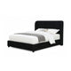 Inya Full Size Bed | Shelter Padded Headboard | Black Boucle Upholstery