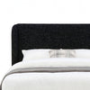 Inya Full Size Bed | Shelter Padded Headboard | Black Boucle Upholstery