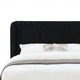 Inya Full Size Bed | Shelter Padded Headboard | Black Boucle Upholstery