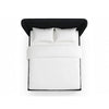 Inya Queen Size Bed | Shelter Padded Headboard | Black Boucle Upholstery