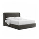 Inya King Size Bed | Shelter Padded Headboard | Gray Boucle Upholstery