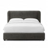 Inya King Size Bed | Shelter Padded Headboard | Gray Boucle Upholstery
