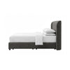 Inya King Size Bed | Shelter Padded Headboard | Gray Boucle Upholstery
