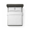 Inya Full Size Bed | Shelter Padded Headboard | Gray Boucle Upholstery