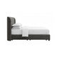 Inya Queen Size Bed | Shelter Padded Headboard | Gray Boucle Upholstery