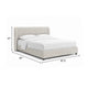 Inya King Size Bed | Shelter Padded Headboard | White Boucle Upholstery
