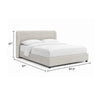 Inya King Size Bed | Shelter Padded Headboard | White Boucle Upholstery