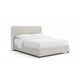 Inya Full Size Bed | Shelter Padded Headboard | White Boucle Upholstery