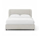 Inya Full Size Bed | Shelter Padded Headboard | White Boucle Upholstery