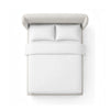 Inya Full Size Bed | Shelter Padded Headboard | White Boucle Upholstery