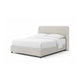 Inya Full Size Bed | Shelter Padded Headboard | White Boucle Upholstery