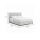 Inya Full Size Bed | Shelter Padded Headboard | White Boucle Upholstery