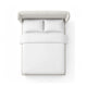 Inya Queen Size Bed | Shelter Padded Headboard | White Boucle Upholstery