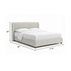 Inya Queen Size Bed | Shelter Padded Headboard | White Boucle Upholstery