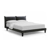 Veru King Size Bed | Dark Gray Chenille Upholstery | Pillow Top Headboard