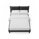 Veru King Size Bed | Dark Gray Chenille Upholstery | Pillow Top Headboard