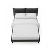 Veru King Size Bed | Dark Gray Chenille Upholstery | Pillow Top Headboard
