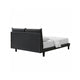 Veru King Size Bed | Dark Gray Chenille Upholstery | Pillow Top Headboard