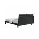Veru King Size Bed | Dark Gray Chenille Upholstery | Pillow Top Headboard