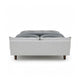 Veru Full Size Bed | Light Gray Chenille Upholstery | Pillow Top Headboard