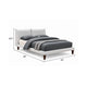 Veru Full Size Bed | Light Gray Chenille Upholstery | Pillow Top Headboard