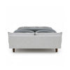 Veru Queen Size Bed | Light Gray Chenille Upholstery | Pillow Top Headboard