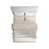 Ena Full Size Bed | Oak Upholstery with Brown Contrast Welt | Low Profile