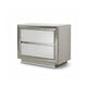 Vino 5pc Queen Bedroom Set w 2 Nighstands | LED Headboard and Mirror | Gray