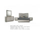 Vino 5pc Queen Bedroom Set w 2 Nighstands | LED Headboard and Mirror | Gray