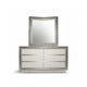 Vino 5pc Queen Bedroom Set | LED Headboard and Mirror | Metallic Gray