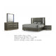 Levi 4pc Queen Bedroom Set | LED Headboard and Mirror | Leaf Molding | Gray