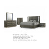 Levi 5pc Queen Bedroom Set | LED Headboard and Mirror | Leaf Molding | Gray