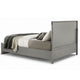 Cyl King Bed | LED Headboard | Scale Molding Trim in Silver | Metallic Gray