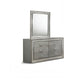 Cyl 4pc Queen Bedroom Set | LED Headboard and Mirror | Metallic Gray