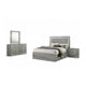 Cyl 5pc Queen Bedroom Set w 2 Nighstands | LED Headboard | Metallic Gray