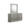 Cyl 5pc Queen Bedroom Set w 2 Nighstands | LED Headboard | Metallic Gray